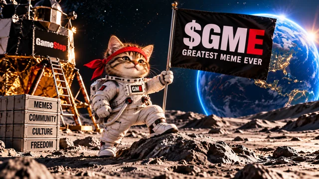 Lunar Landing — original GME meme artwork