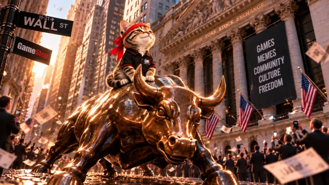 Wall Street Bull — original GME meme artwork
